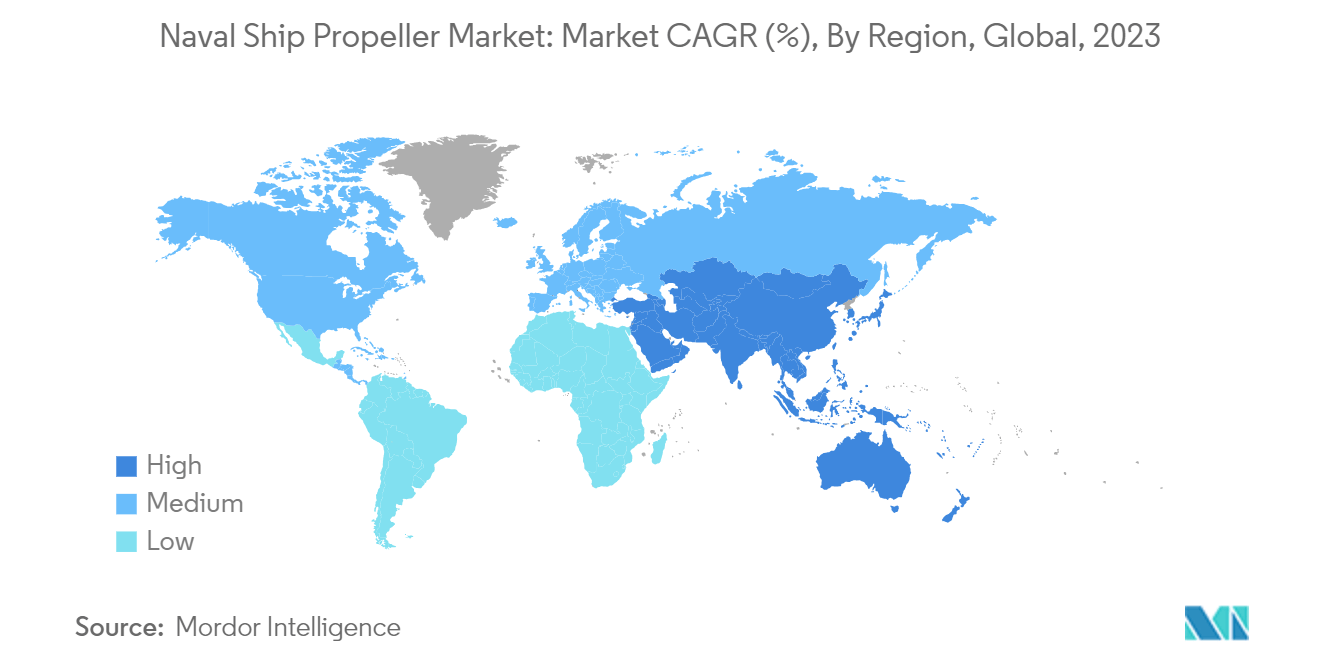 Naval Ship Propeller Market Trends Naval Ship Propeller Market- Growth Rate by Region (2023 - 2028)